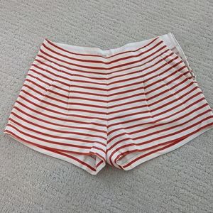 J.Crew red pinstripe shorts, size 6